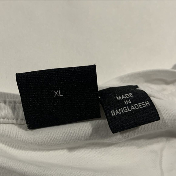 Boss Crew Neck White Monogram Logo Embossed Tee Cotton Short Sleeve T-shirt XL - Picture 8 of 10